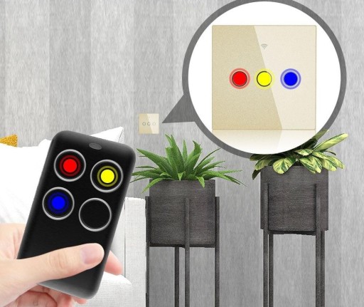 4-tlačidlový rádiový diaľkový ovládač pre Sonoff Moes RF 433MHz EV 1527
