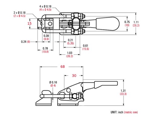 Rýchloupínacia spona | 163 kg | U-BAR GH-40323