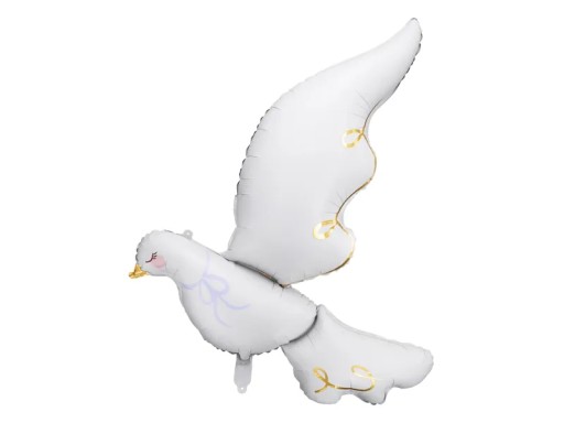Fóliový balón Dove 80x100 cm biely Communion Wedding Party Deco