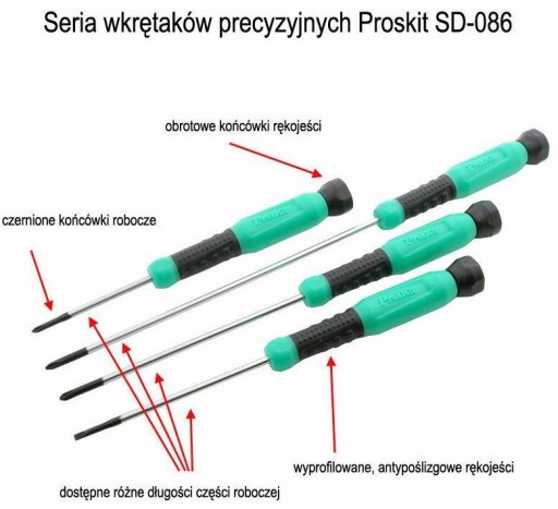 Presný plochý skrutkovač 2,0 mm/50 mm S3 Proskit