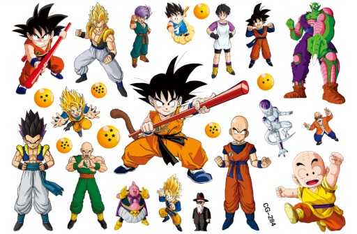 Odnímateľné tetovanie pre deti DRAGON BALL CG284