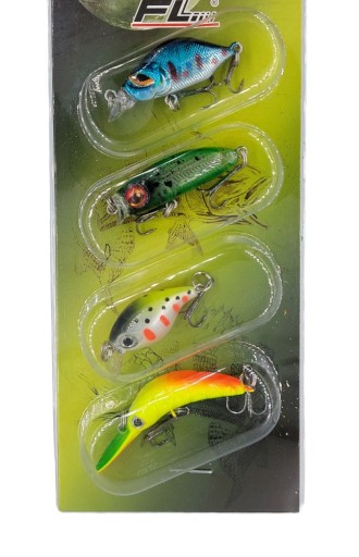 Prívlačový set 4x herný vobler Jaź Chub Perch