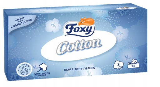 FOXY BAVLNENÉ HYGIENICKÉ Utierky 90 KS KRABIČKA