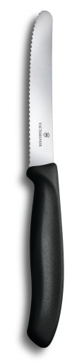 Victorinox 6.7833 nôž na zeleninu, zúbkovaný, čierny