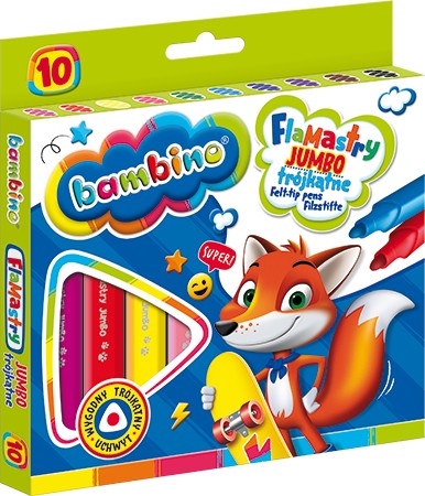 TROJUHNÍKOVÉ BAMBINO TROJUHOLNÍKOVÉ FINTERS 10 FARIEB