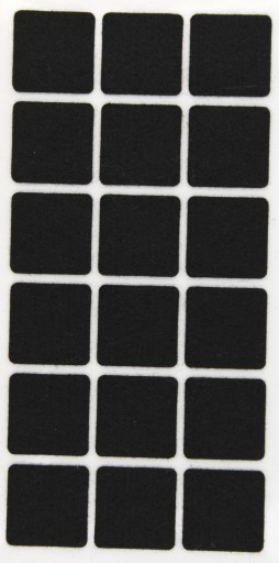 Samolepiace plsti STAROSTLIVOSŤ O PODLAHU 30 x 30 mm ČIERNA