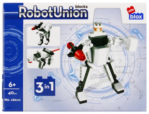 STAVEBNÉ BLOKY pre CHLAPKOV 6 rokov 40 prvkov ROBOT 3v1 alleBLOX