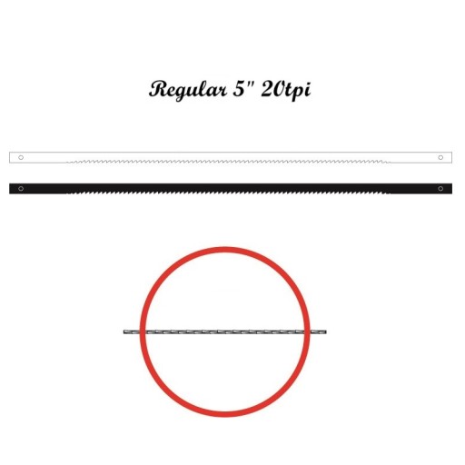 Vlasové pílové listy s čapom 134 mm, 20 tpi