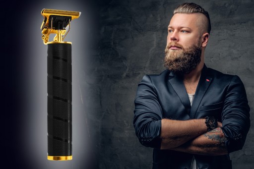 Zastrihávač fúzov, bezdrôtový USB + 4 NÁDSTAVCE