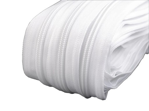 LuxTextil Zips Zips 5mm ŠPIRÁLA + 2 Zips Zipsy 1m BIELA