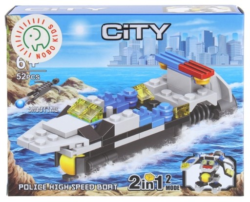 Stavebné bloky City 2v1 robot policajného auta