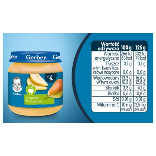 Williams hruškový dezert 125 g Gerber