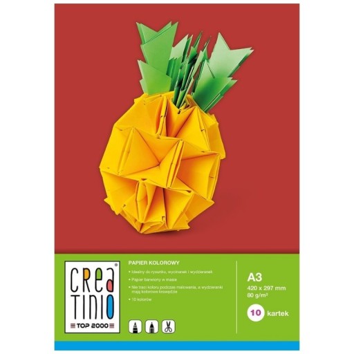 FAREBNÝ PAPIEROVÝ VÝREZ HORNÝ 2000 CREATINIO A3/10K