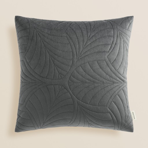 Dekoratívna velúrová obliečka na vankúš 45x45 Feel tmavošedá