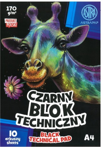Technická podložka A4 ASTRA 170g/10 ČIERNA