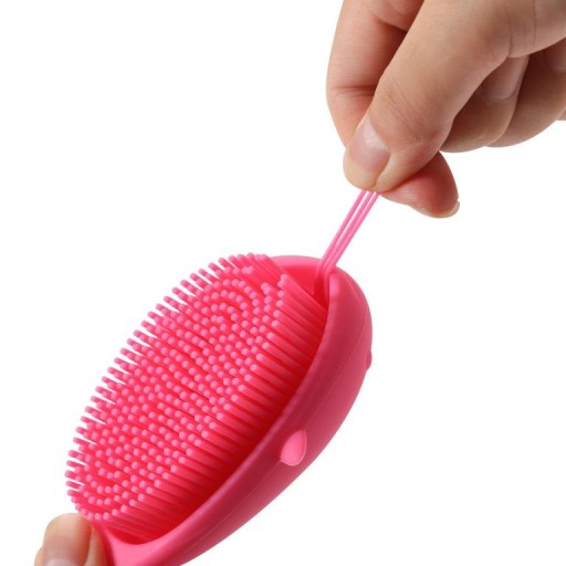 Silikónová hubka, kefa do kúpeľa, modrá - Babyhood
