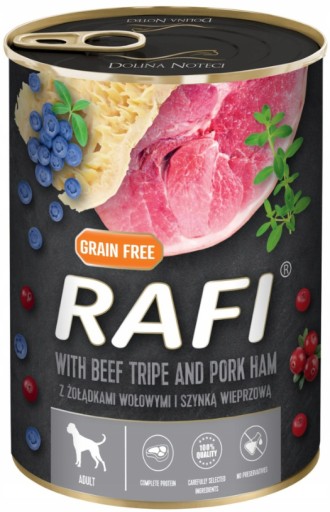 RAFI Mokré krmivo pre psov HOVÄZÍ ŽALÚDOK 400g
