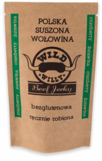 Sušené hovädzie Wild Willy Beef Jerky Cranberry 30g