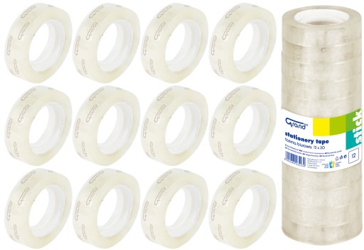 12x GRAND kancelárska lepiaca páska 12mm x 30m