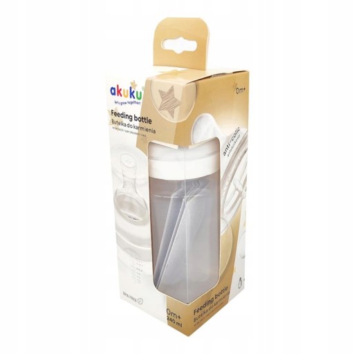AKUKU ŠIROKÉ ANTIKOLICKÉ FĽAŠE, cumlík 240ml 0m