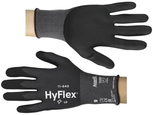 Bezšvové pracovné rukavice Ansell HyFlex pre ochranu zdravia a bezpečnosť pri práci, veľkosť 7|S
