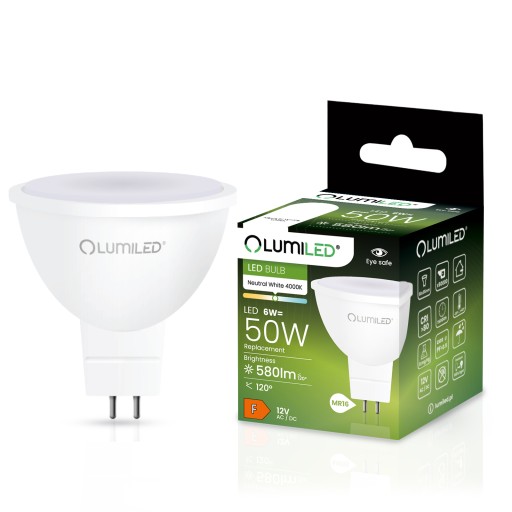LED žiarovka MR16 6W = 50W 580lm 12V 4000K LUMILED