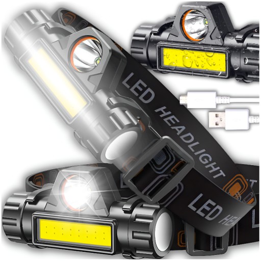 COB HLAVNÁ LAMPA 4v1 HLAVNÁ LAMPA S MAGNETOM