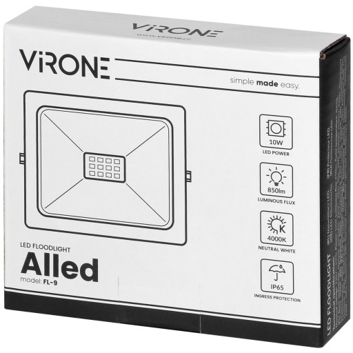 Halogénové reflektorové LED svietidlo 10W 850lm Neutrálny svetlomet 4000K IP65