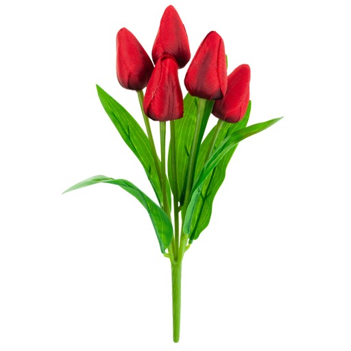 TULIPÁNOVÁ KYTICA TULIPÁNOV KRÁSNA AKO ŽIVOT TULIPSOVÉ KVETY ČERVENÁ X5 guma