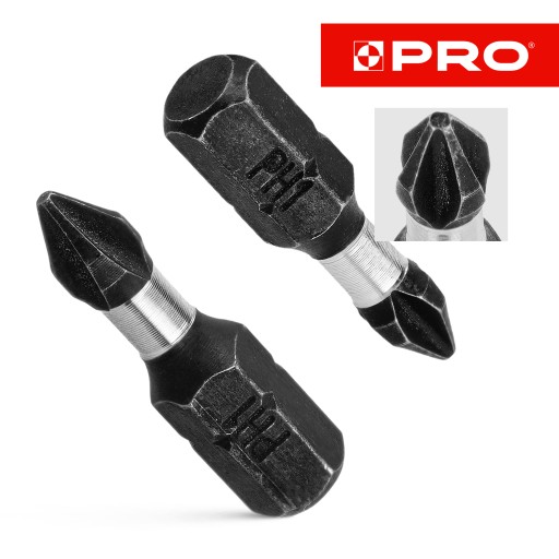 Nárazový bit Nárazové bity PH1 25mm | Nárazový bit pre skrutkovač 2 ks.