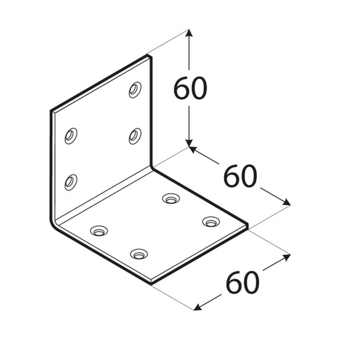 KSO3 DMX montážna konzola 60X60X60mm 1 ks.