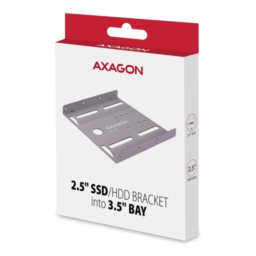 RHD-125S Kovový rám pre montáž 1x 2,5'' HDD do pozície 3,5'', šedý