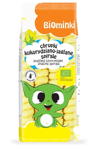 BIOMINKI BIO KUKURIČNÉ A PROSOVÉ KRÚPKY BEZLEPKOVÁ ŠPIRÁLA 60g