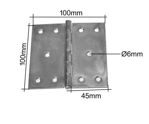 Pletený pánt 100 x 100mm konštrukcia, pozinkovaný zlato, 2 ks