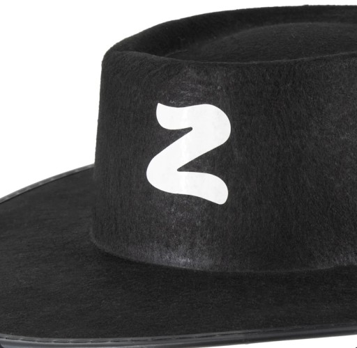 KLOBÚK ZORRO ČIERNY PLSTENÝ KOSTÝM ZORRO