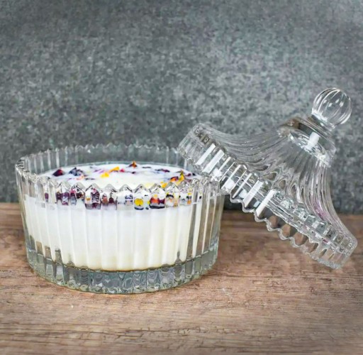 MISKA NA CUKOR, veľká 550 ml, sklenená nádoba na cukor, elegantná do kuchyne