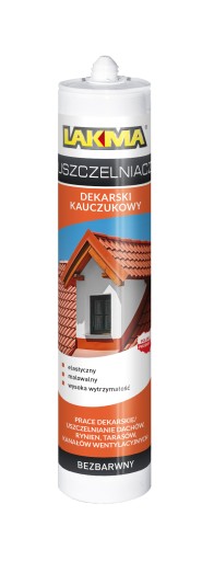 Gumový strešný tmel Lakma silikón, bezfarebný, 280 ml
