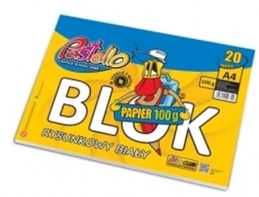 BLOK NA KRESLENIE BIELY 20 LIST A4 100g PASTELLO