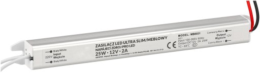 LED napájací zdroj 12V 24W 2A ULTRA SLIM Pre pásový transformátor