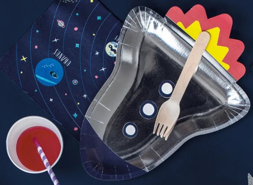 Rocket Cosmos narodeninové papierové taniere, 6 ks