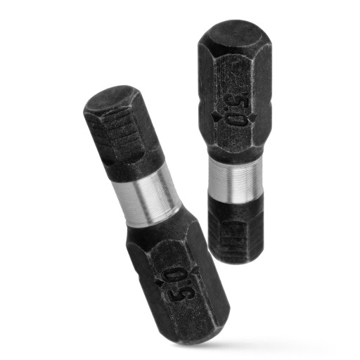 Nárazový bit HEX5 Nárazové bity 25mm | Nárazový bit pre skrutkovač 2 ks.