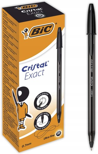 BIC CRISTAL EXACT TRADITIONAL BALLPOINT, čierny