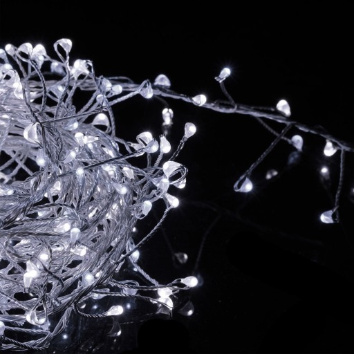 100LED SVIETIKY NA VIANOČNÝ STROMČEK, VOLEČE, STUDENÁ BIELA
