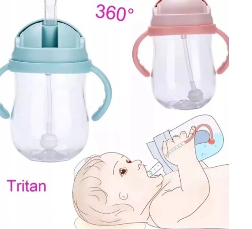 Sippy pohár so slamkou pre deti, 250 ml