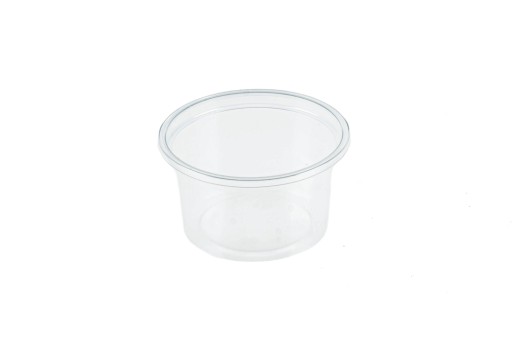Priehľadné okrúhle plastové nádoby na omáčku 80ml - 100 ks.