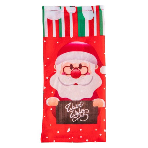 Ozdobný obal na fľašu Santa Claus vianočný outfit na fľašu