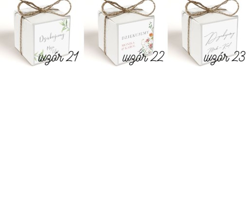 Ďakujem box Wedding 2 PERS fondán. VZORKY