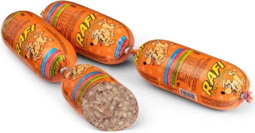 Mokré krmivo pre psov Rafi tyčinka mäso vitamíny cereálie minerály 450g - 2 ks