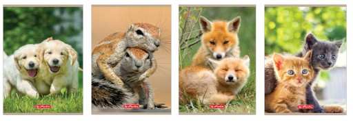 NOTEBOOK A4 32K 3 RIADKY CZER HERLITZ ANIMALS WZ 3