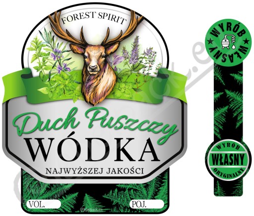 MALÝ štítok - VODKA DUCH LESA 16 ks.